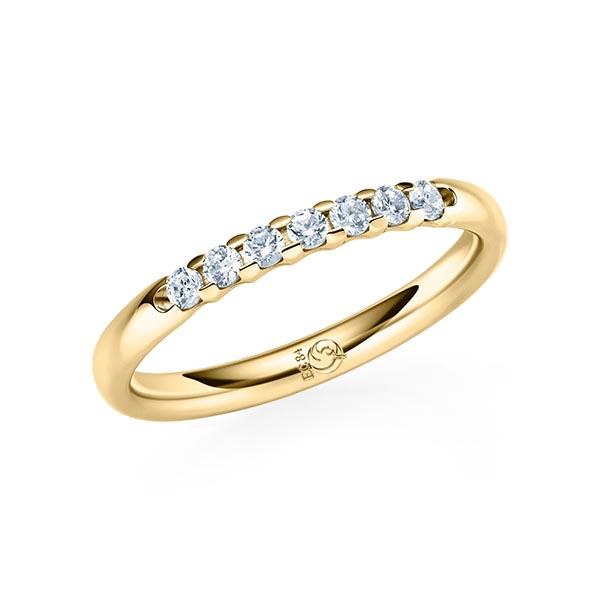 Memoire/Vorsteckring Gelbgold 585/- zus. 0,210 ct, tw, si - RU-1060-2