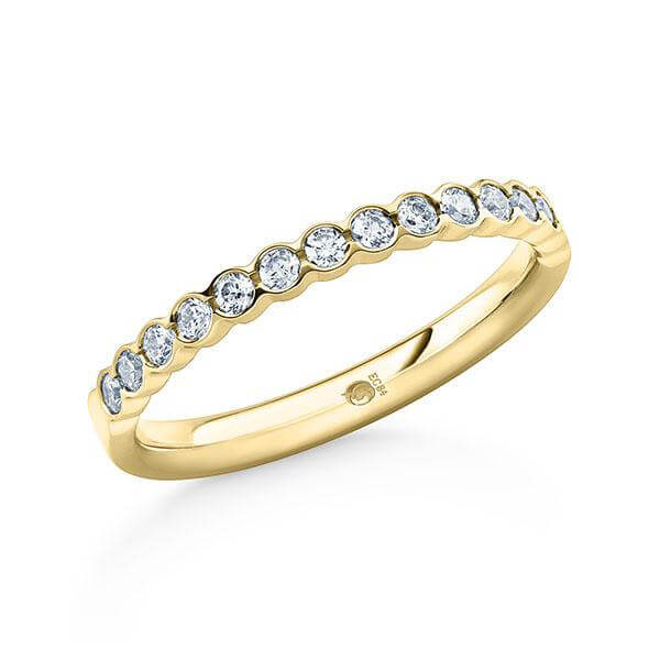 Memoire/Vorsteckring Gelbgold 585/- zus. 0,280 ct, tw, si - RU-1565-22