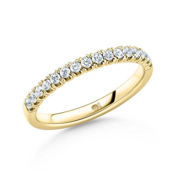 Memoire/Vorsteckring Gelbgold 585/- zus. 0,340 ct, tw, si - RU-1567-14