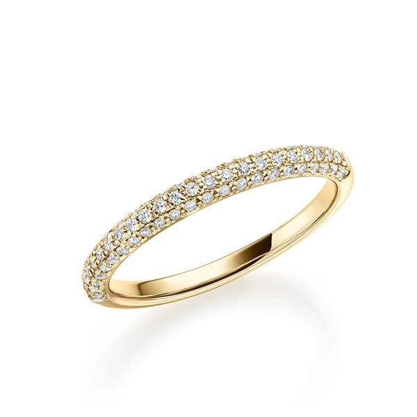 Memoire/Vorsteckring Gelbgold 750/- zus. 0,280 ct, tw, vs - RU-1326-2