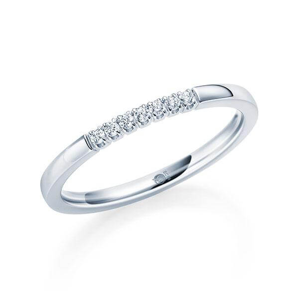 Memoire/Vorsteckring Weißgold 585/- zus. 0,070 ct, tw, si - RU-1567-26