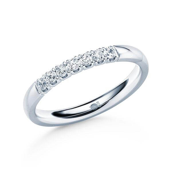 Memoire/Vorsteckring Weißgold 585/- zus. 0,210 ct, tw, si - RU-1567-1