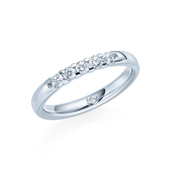 Memoire/Vorsteckring Weißgold 585/- zus. 0,250 ct, tw, si - RU-1060-70