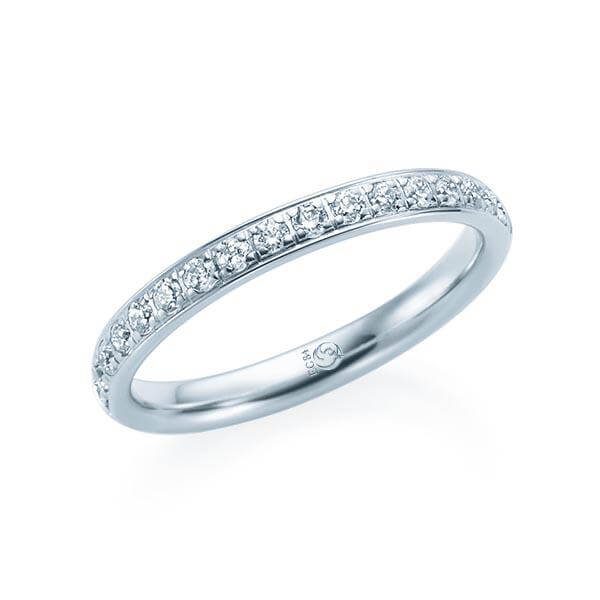 Memoire/Vorsteckring Weißgold 585/- zus. 0,340 ct, tw, si - RU-1548-1