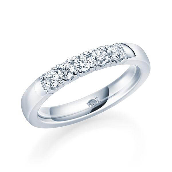 Memoire/Vorsteckring Weißgold 585/- zus. 0,350 ct, tw, si - RU-1567-9