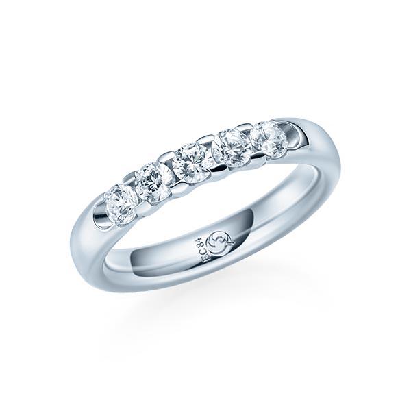 Memoire/Vorsteckring Weißgold 585/- zus. 0,500 ct, tw, si - RU-1060-22