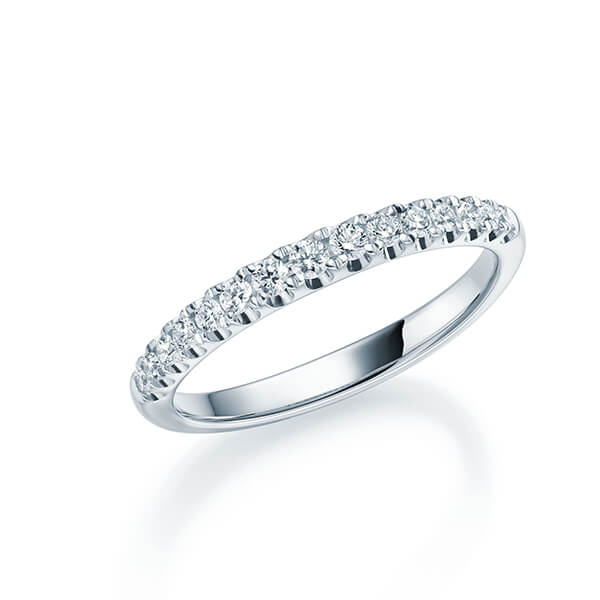 Memoire/Vorsteckring Weißgold 750/- zus. 0,270 ct, tw, vs - RU-1321-1