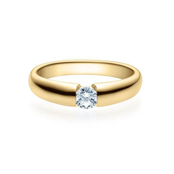 Verlobungsring Gelbgold 585/- zus. 0,200 ct, tw, si - RU-1505-5