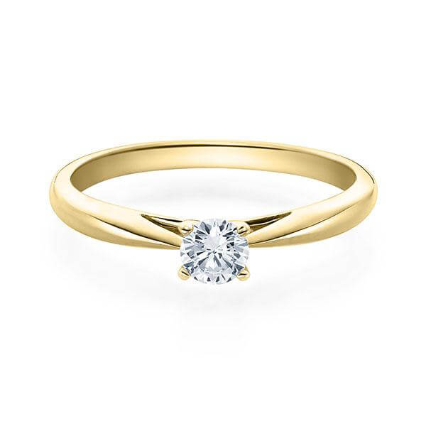 Verlobungsring Gelbgold 585/- zus. 0,200 ct, tw, si - RU-1570-16