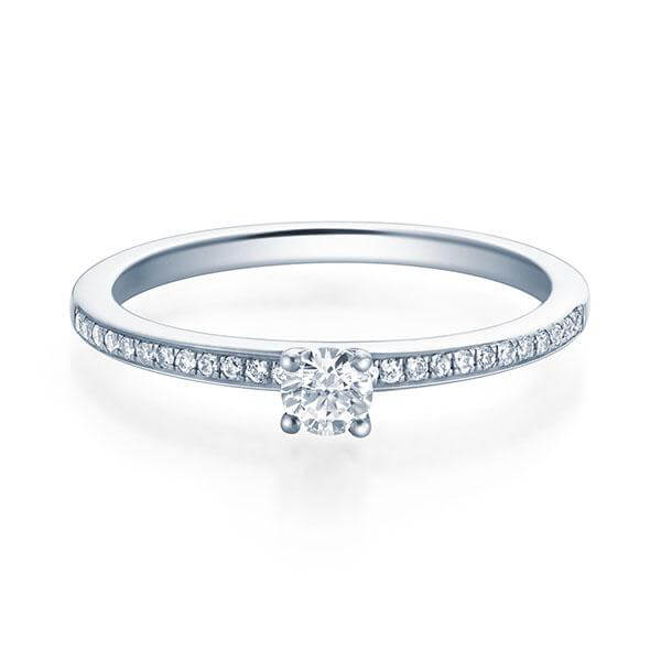 Verlobungsring Weißgold 750/- zus. 0,199 ct, tw, si & tw, vs - RU-1596-1